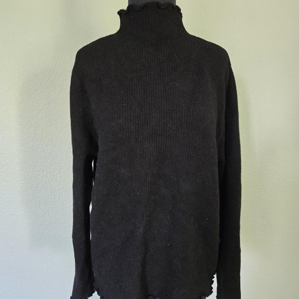 SHEIN Soft Black Turtleneck Sweater
